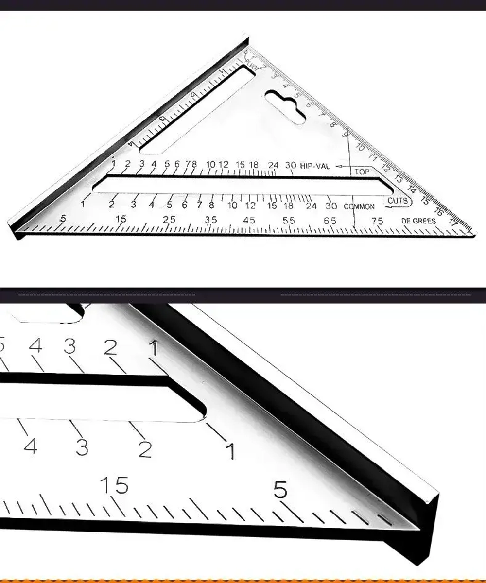 TUOSEN Линейка/угольник 260мм х 180мм, Алюминий