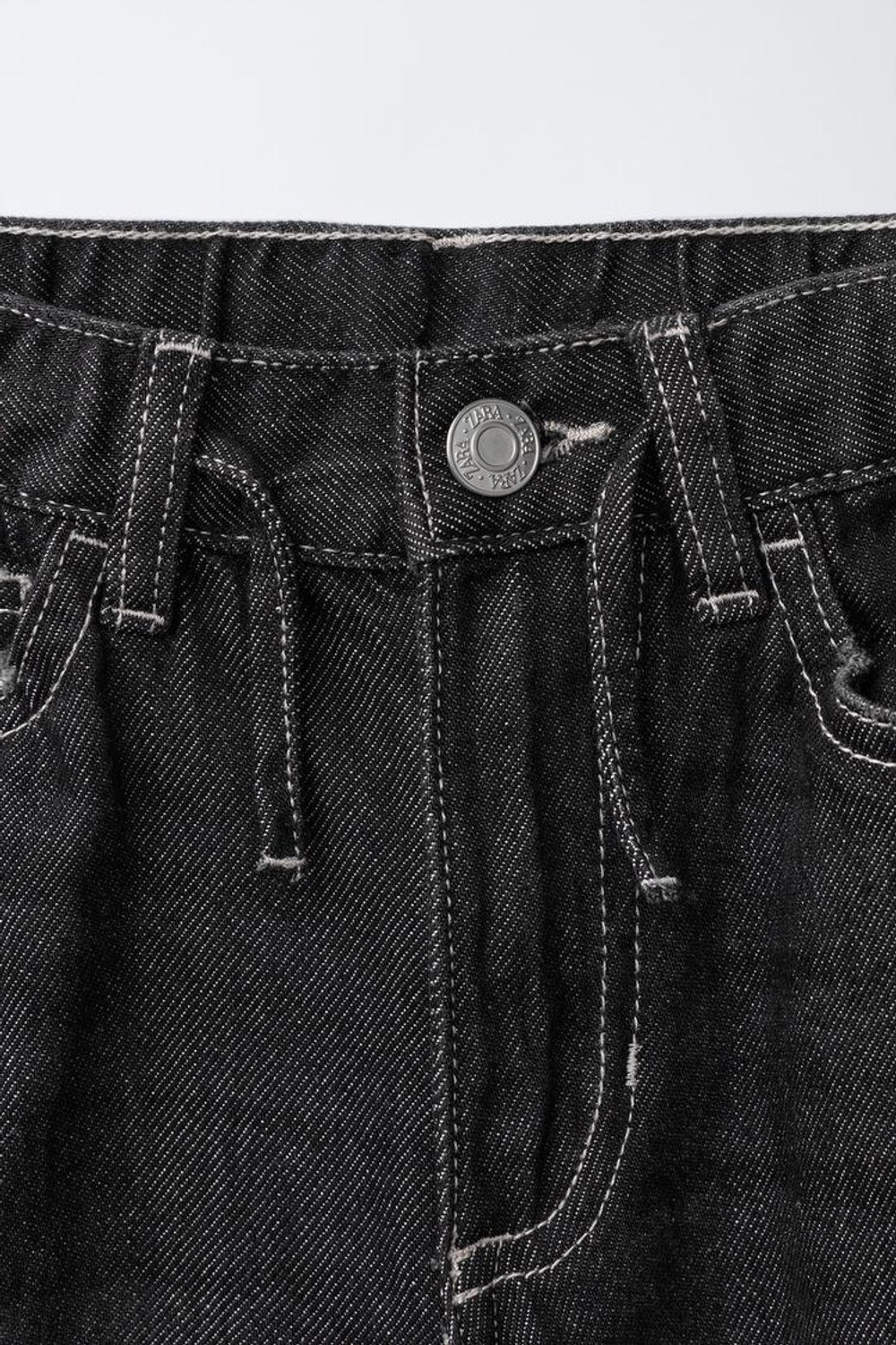 ZARA ДЖИНСЫ BAGGY BALLOON, ЧЕРНЫЙ