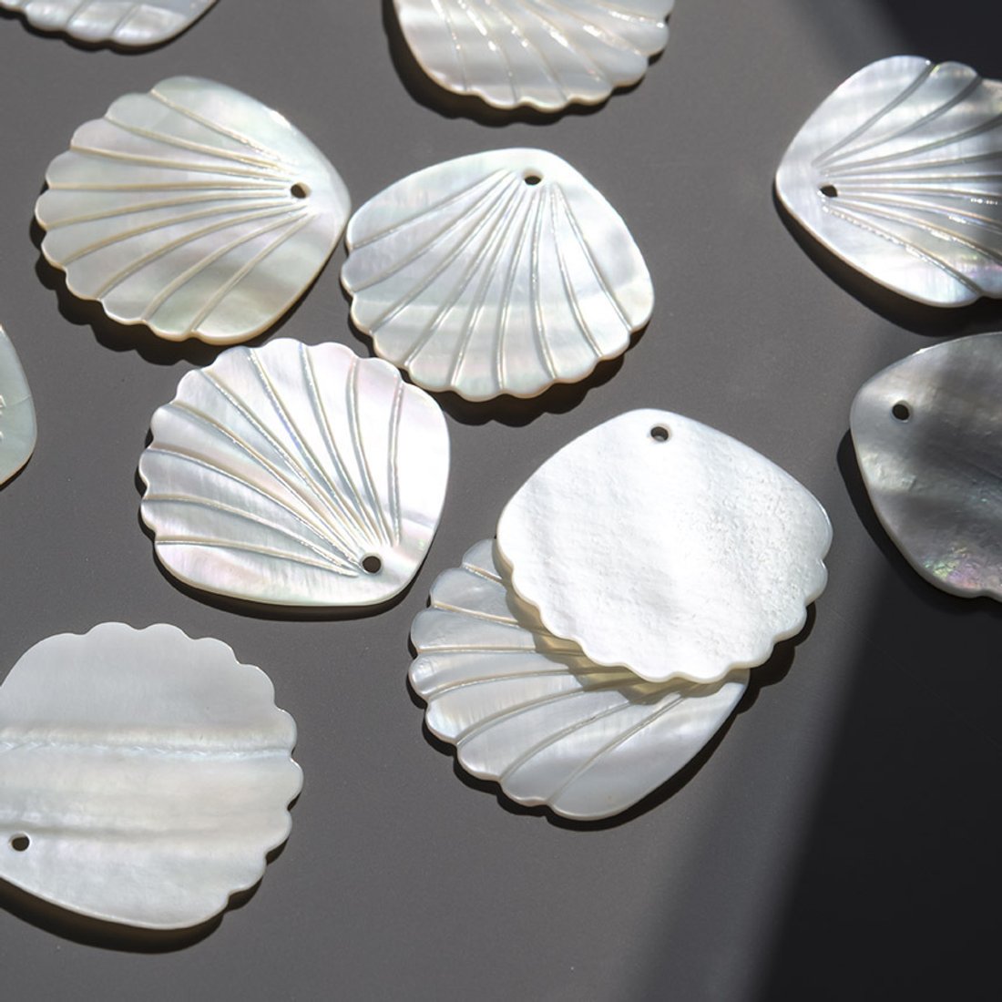 Ракушка из белого перламутра речных ракушек, 27,5мм