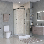 Душевой уголок BelBagno Marino 2-A-2 90x90 стекло прозрачное/профиль оружейная сталь