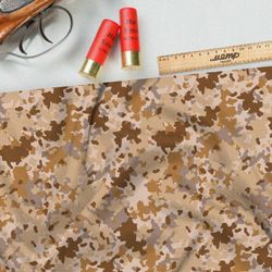 Ткань шифон песочный милитари