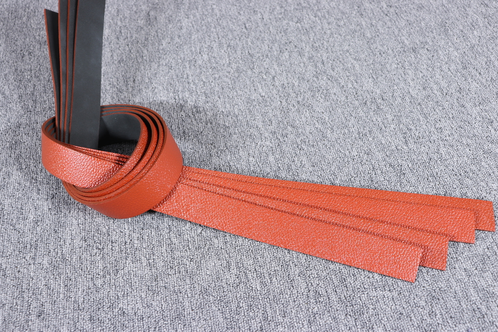 Ременная заготовка Красная с лицевой отделкой + плита Алмаз 3,3-3,8