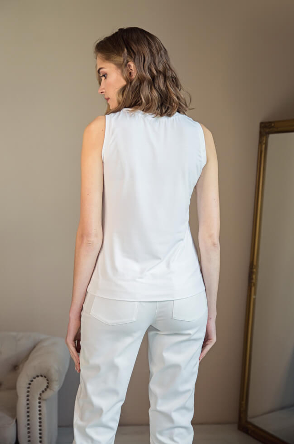 21762 Блузка женская (молочный)