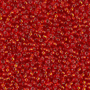 Miyuki Seed Beads 11/0 Flame Red Silver Lined SB0010