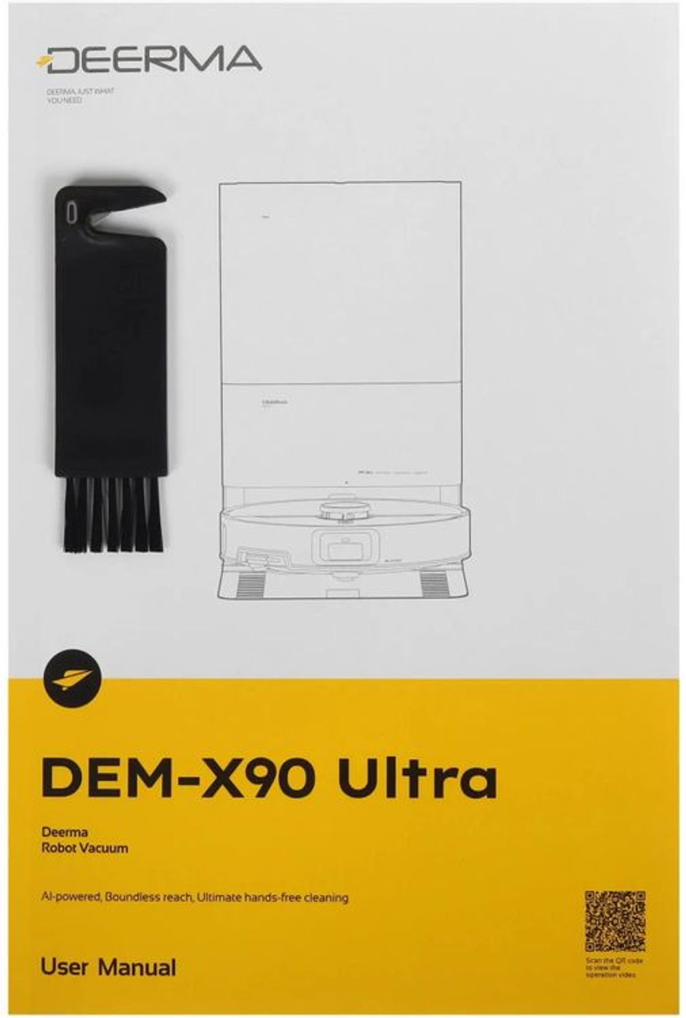 Робот-пылесос DEERMA DEM-X90 Ultra, 50Вт, темно-серый/черный