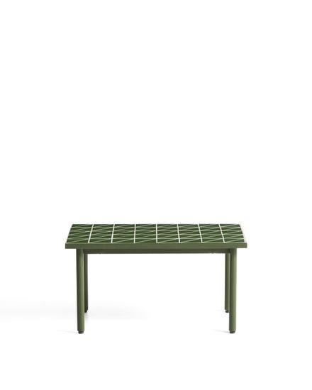 Уличный столик Maurina из зеленой стали с плиткой зеленого цвета 81 x 51 см