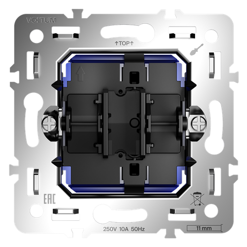 Механизм выключателя одноклавишного 10А, S70