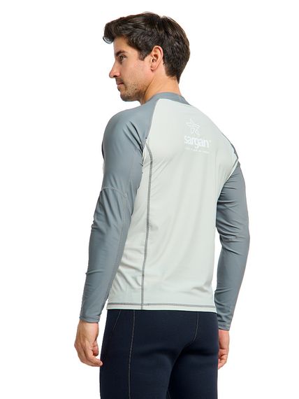 Футболка рашгард лонгслив Sargan Агидель UPF 50+ мужская серая