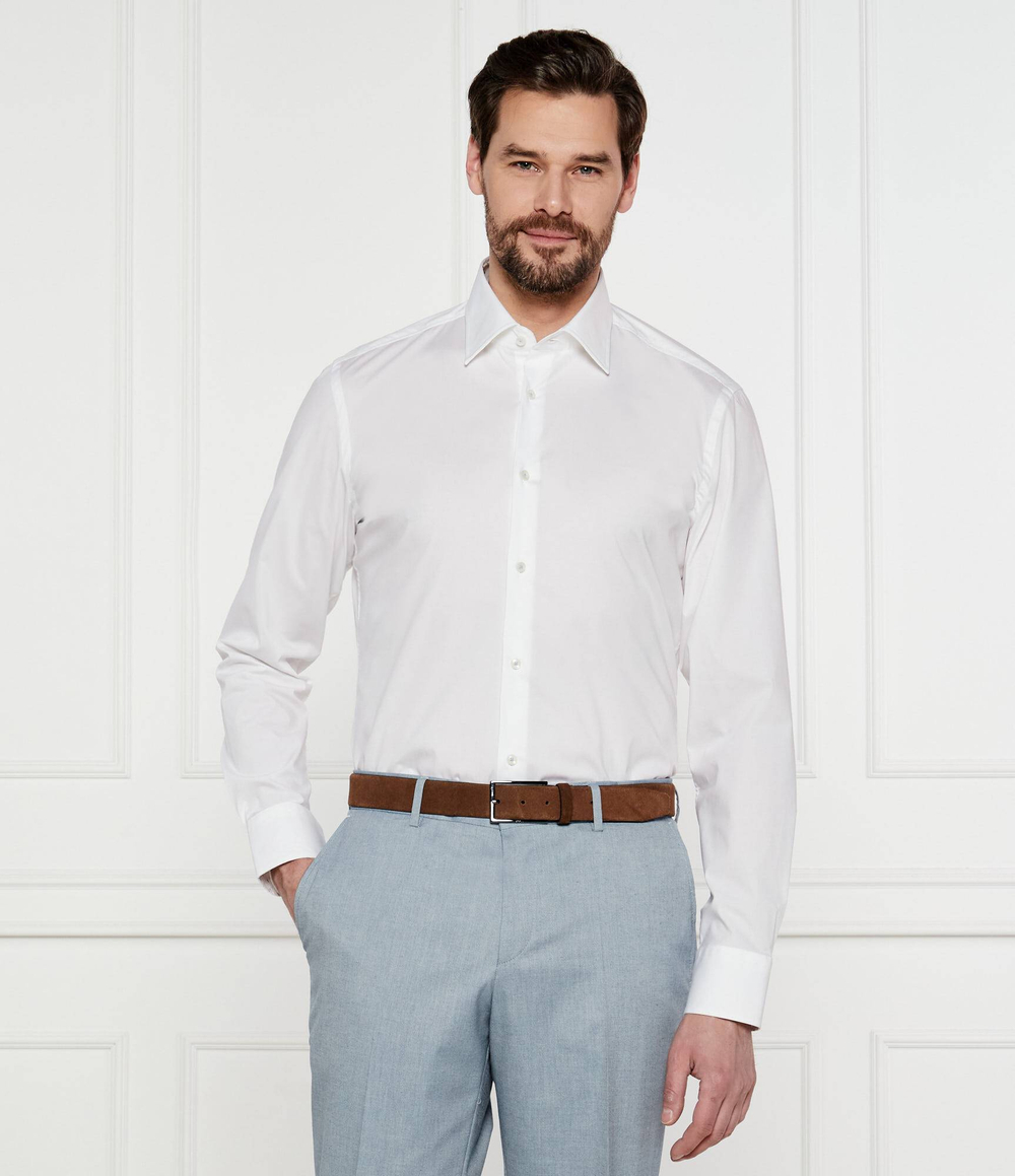 Рубашка H-HANK-kent-C3-214 BOSS BLACK - белый(50538949)