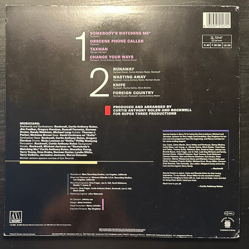 Rockwell - Somebody's Watching Me (Германия 1984г.)