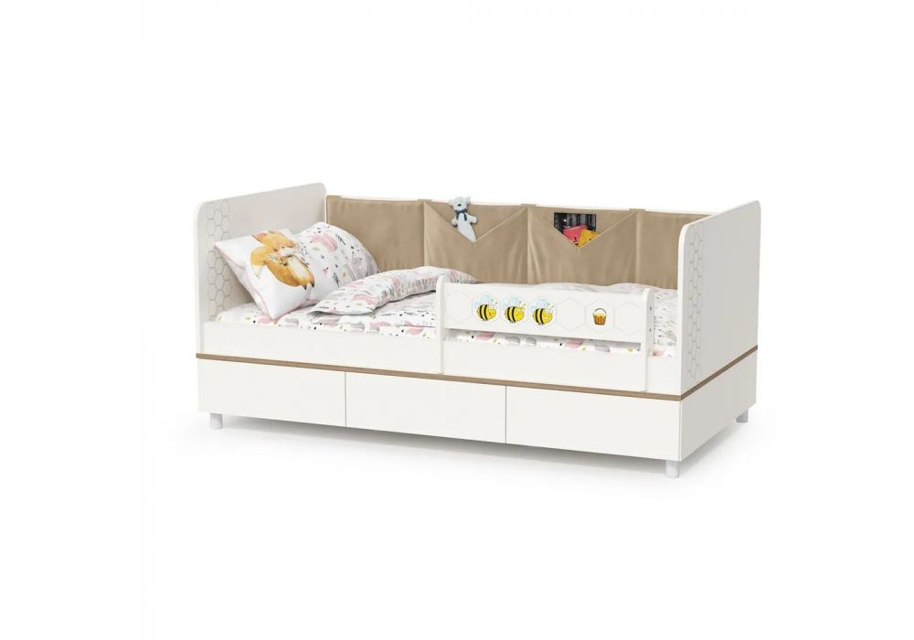 Комплект детской мебели Эльга белый шагрень / дуб белый комплектация 3