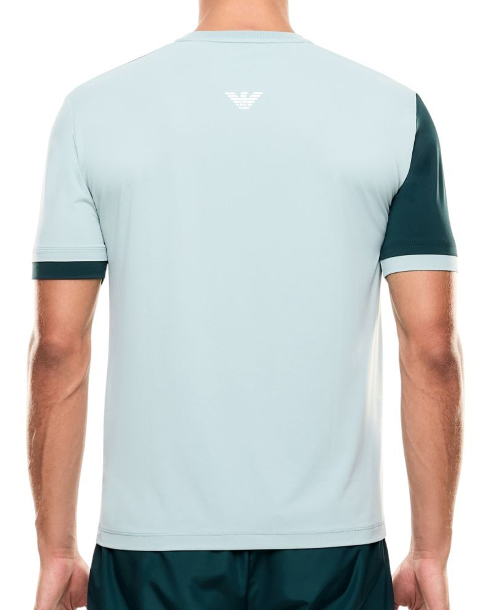 Мужская теннисная футболка EA7 Tennis Pro Crew Neck - blue surf