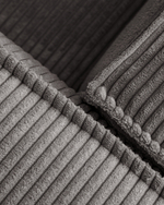 Диван 3х местный Blok с левым шезлонгом серый вельвет