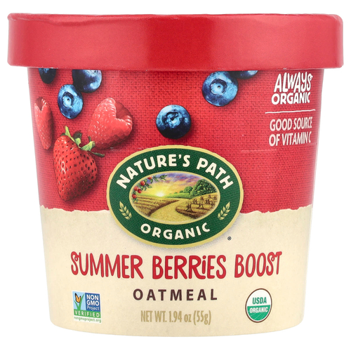 Nature's Path, Органическая овсянка, вкус летних ягод, 55 г (1,94 унции)