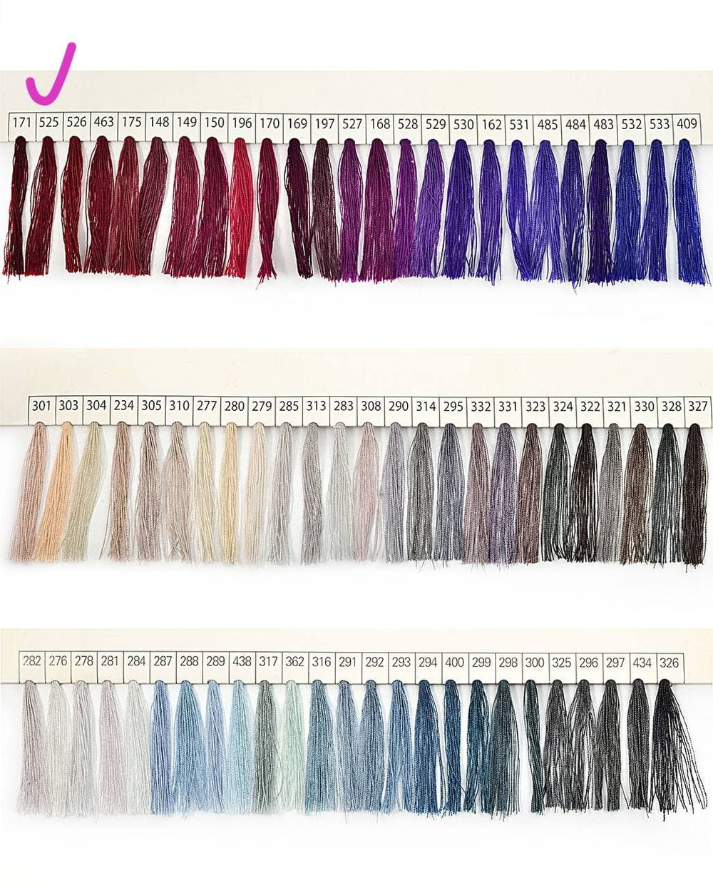 Нитки Dor Tak сливово-бордовые цв.525