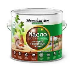 Масло для террас и деревянных полов 1,8 л орех Здоровый дом
