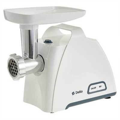 Мясорубка электрическая 2000 Вт DELTA DL-6104M белая с серым