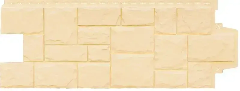 Панель фасадная GL Крупный камень Classic цвет Бежевый 0.982*383мм 0.376м2 6 уп-60шт