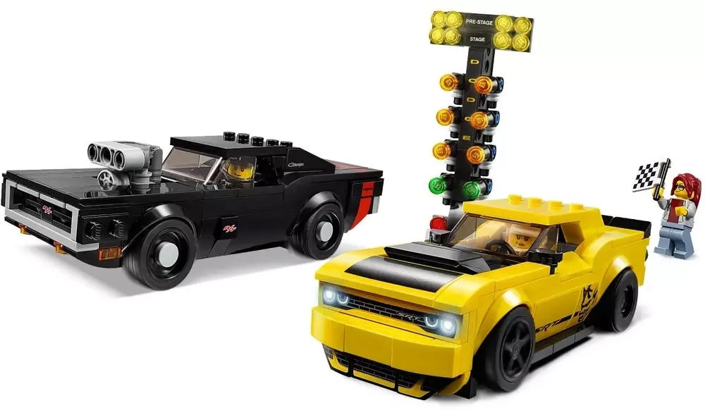 LEGO Speed Champions 75893 2018 Dodge Challenger SRT Demon 1970 Dodge Charger R T 4 399