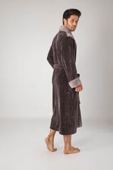Халат мужской махровый 1225 коричневый Nusa