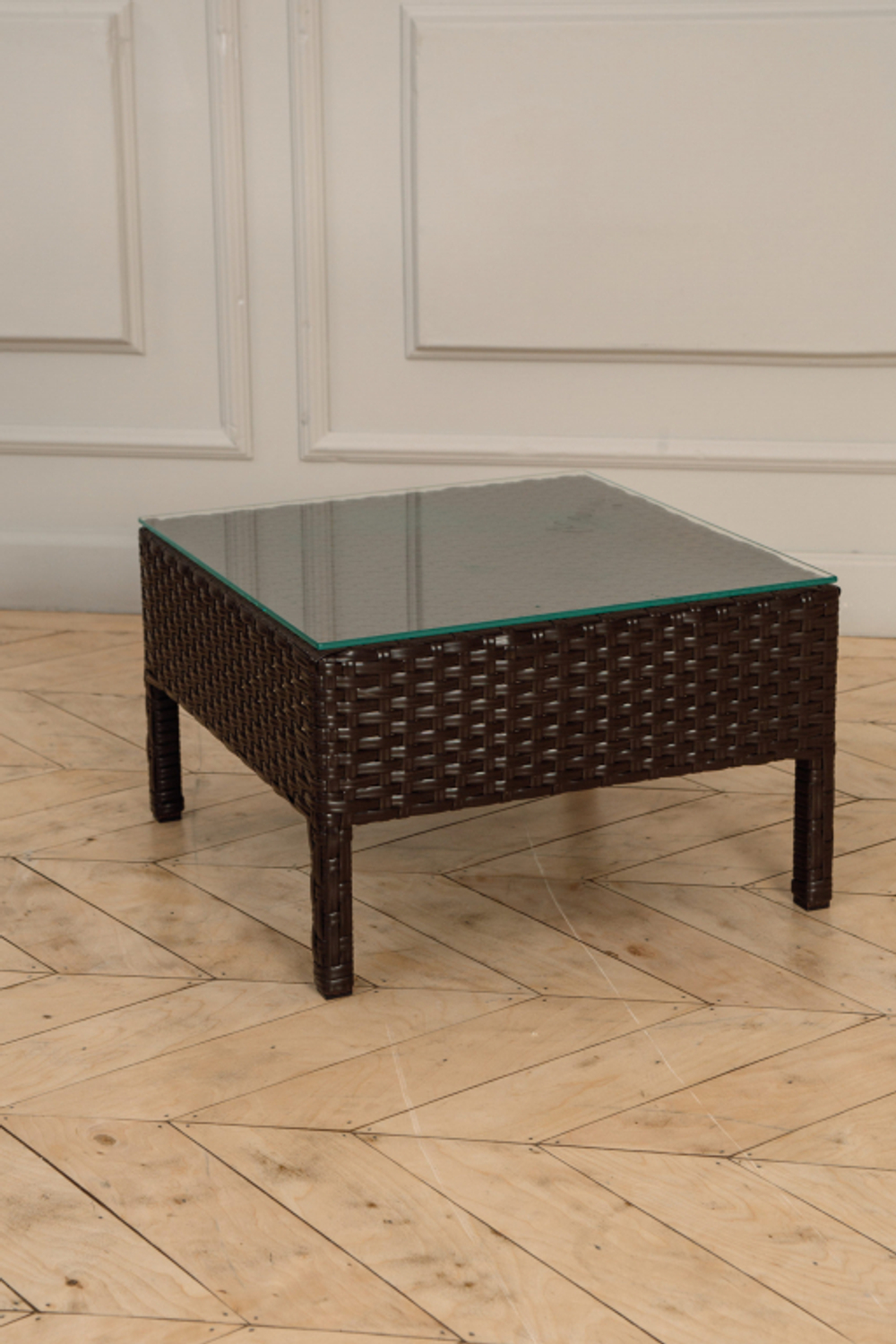 Столик плетеный журнальный Tagliamento Spring, кофе