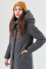 Пальто женское зимнее графит