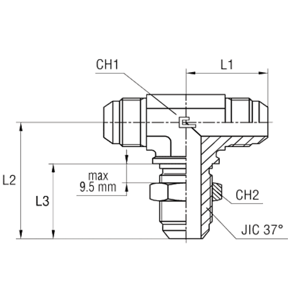 Соединение PTD JIC 3/4"