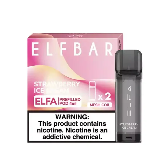 Elf Bar Elfa Pod - Strawberry Ice Cream (x2, 5% nic)