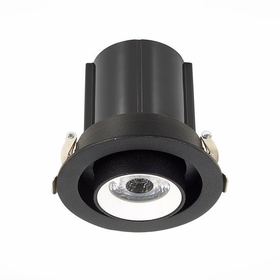 ST702.438.12 Св-к встр. Черный LED 1*12W 3000K 900Lm Ra80 24° IP20 D90xH92 180-240V Встраиваемые светильники