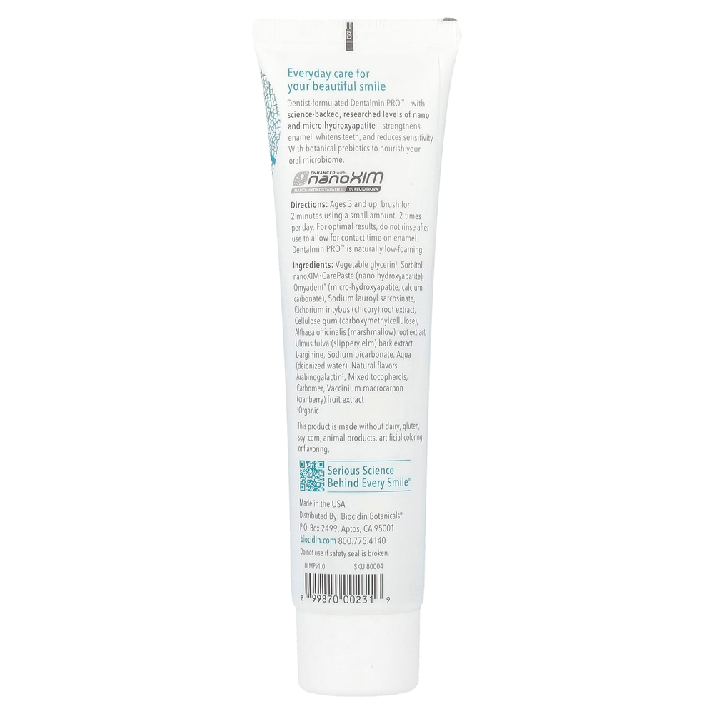 Biocidin Botanicals, Dentalmin Pro ™, реминерализующая зубная паста, со свежей мятой, 100 мл (3,4 унции)
