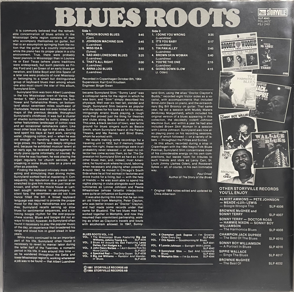 Sunnyland Slim - Sad And Some Lonesome Blues