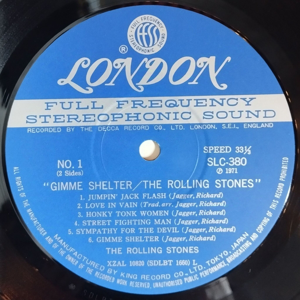 Винтажная виниловая пластинка LP The Rolling Stones Gimme Shelter (Japan 1971) (Obi) SLC-380