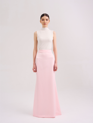 Юбка кади макси розовая