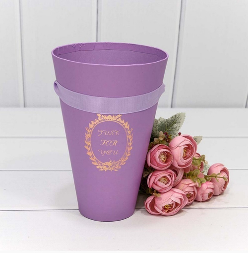 Коробка Ваза "Just for you" Сиреневая