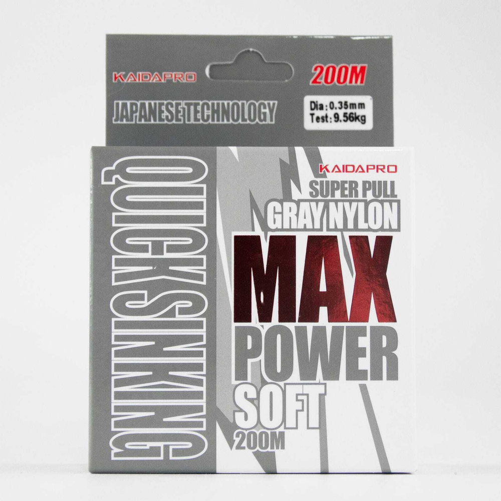 Леска Kaida Pro Max Power Soft (Gray Nylon), 200м