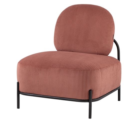 Кресло Pawai велюр рельефный коралловый