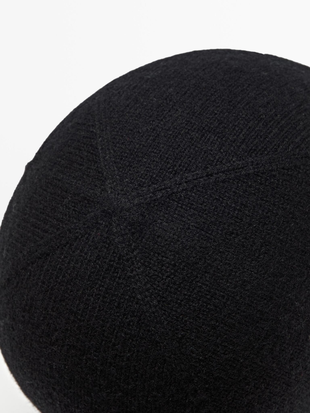 Massimo Dutti Шапка бини из тонкого трикотажа, черный