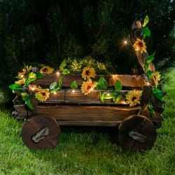 USL-S-138-PT2300 SUNFLOWERS Садовая гирлянда на солнечной батарее Подсолнухи. 24 светодиода. Теплый белый свет. 1xАА Ni-Mh аккумулятор в-к. IP44. TM Uniel