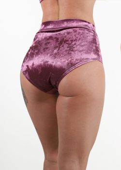 Shanz Pin Up Velvet Shorts, Pale Red-Violet