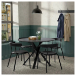 Стол - IKEA MARIEDAMM/МАРИЕДАММ  ИКЕА, 105см, черный, имитация мрамора