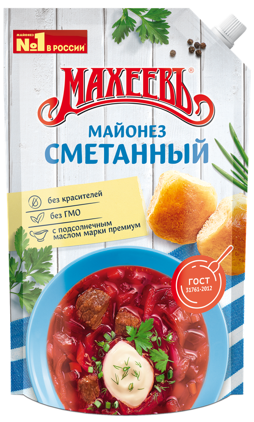 Майонез Сметанный 800мл Махеевъ
