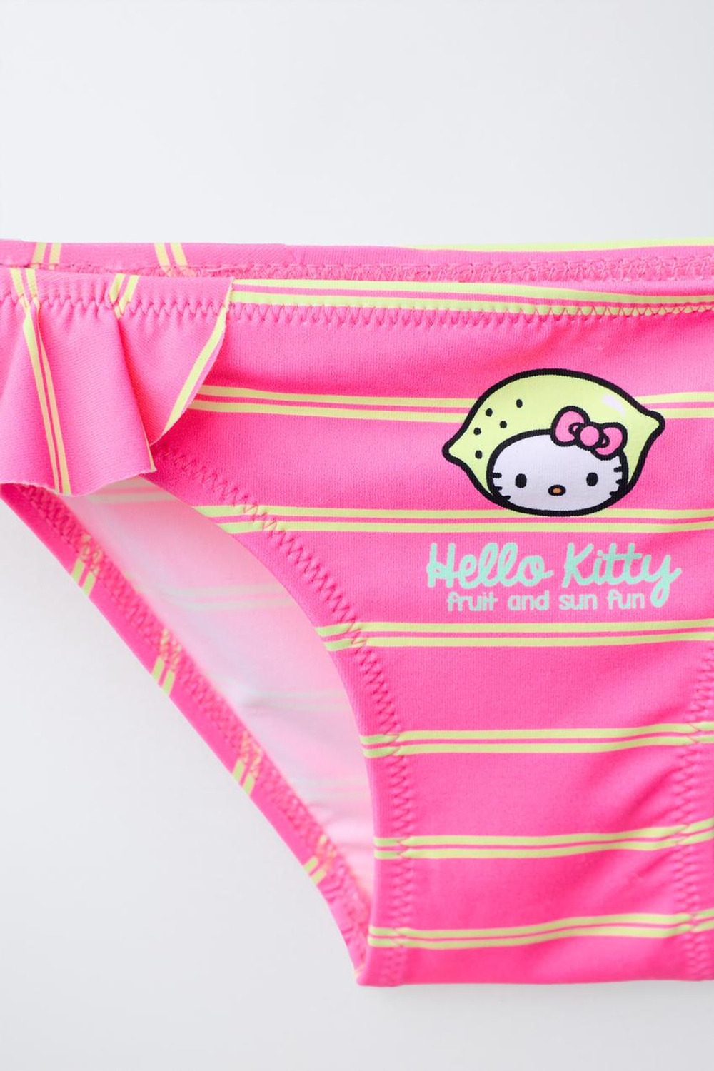 ZARA ПЛАВКИ В ПОЛОСКУ HELLO KITTY © SANRIO, ЦВЕТ ФУКСИИ
