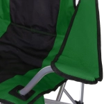 Кресло складное с подлокотниками до 120кг Комфорт 54*54*94см зеленое