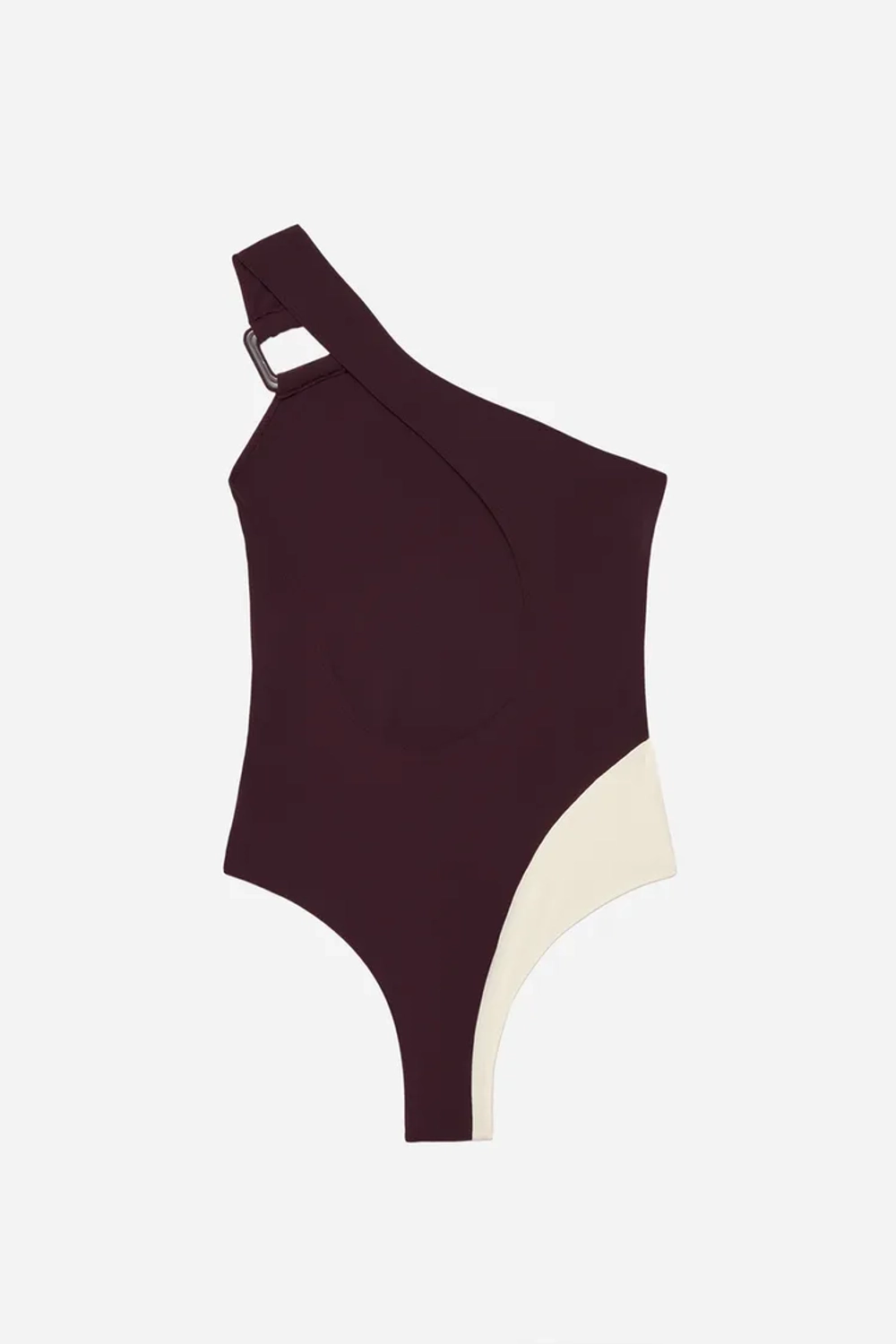 ZARA АСИММЕТРИЧНЫЙ КУПАЛЬНИК С КОЛЬЦОМ – THE ITEM ZARA WOMAN, ВИННЫЙ