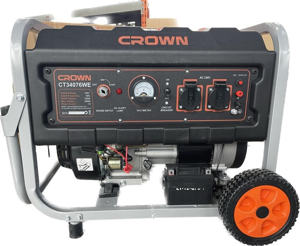 Генератор бензиновый CROWN CT34078WE, 5кВт
