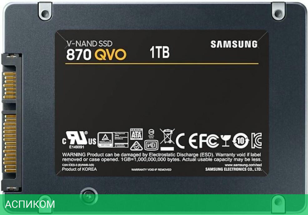 SSD диск Samsung 870 QVO 1TB (MZ-77Q1T0BW)