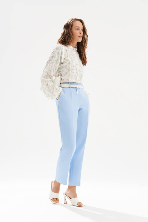 23507 Блузка женская (цветочный принт)