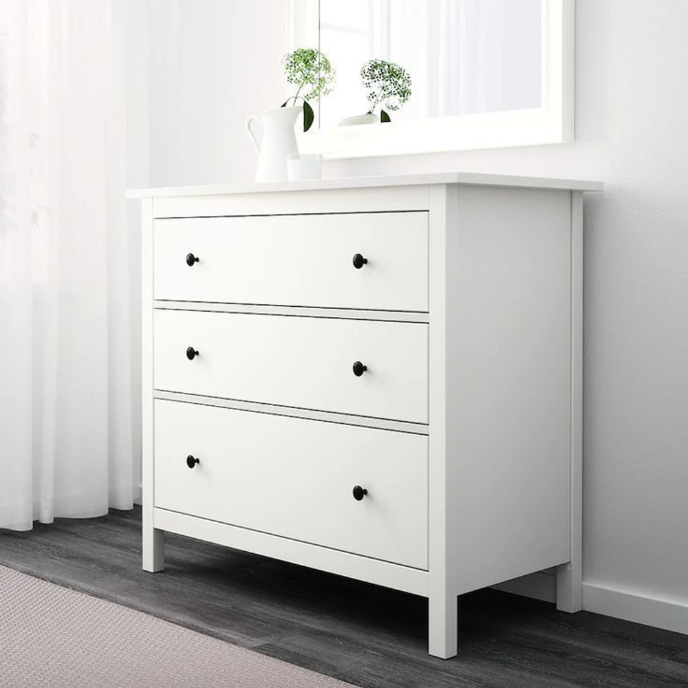 Комод деревянный с 3 ящиками Тарва 76х92х40 см из массива сосны