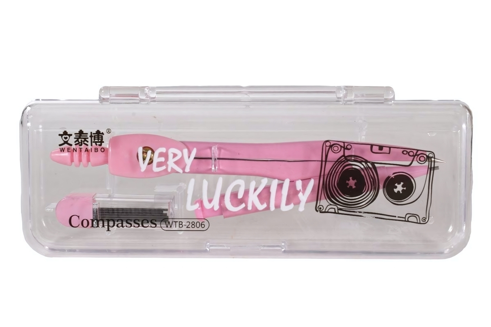 Циркуль-автомат "Teens" цветной,+ стержни, в пенале, 3-4 вида микс