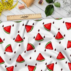 Ткань флис арбузы кусочки